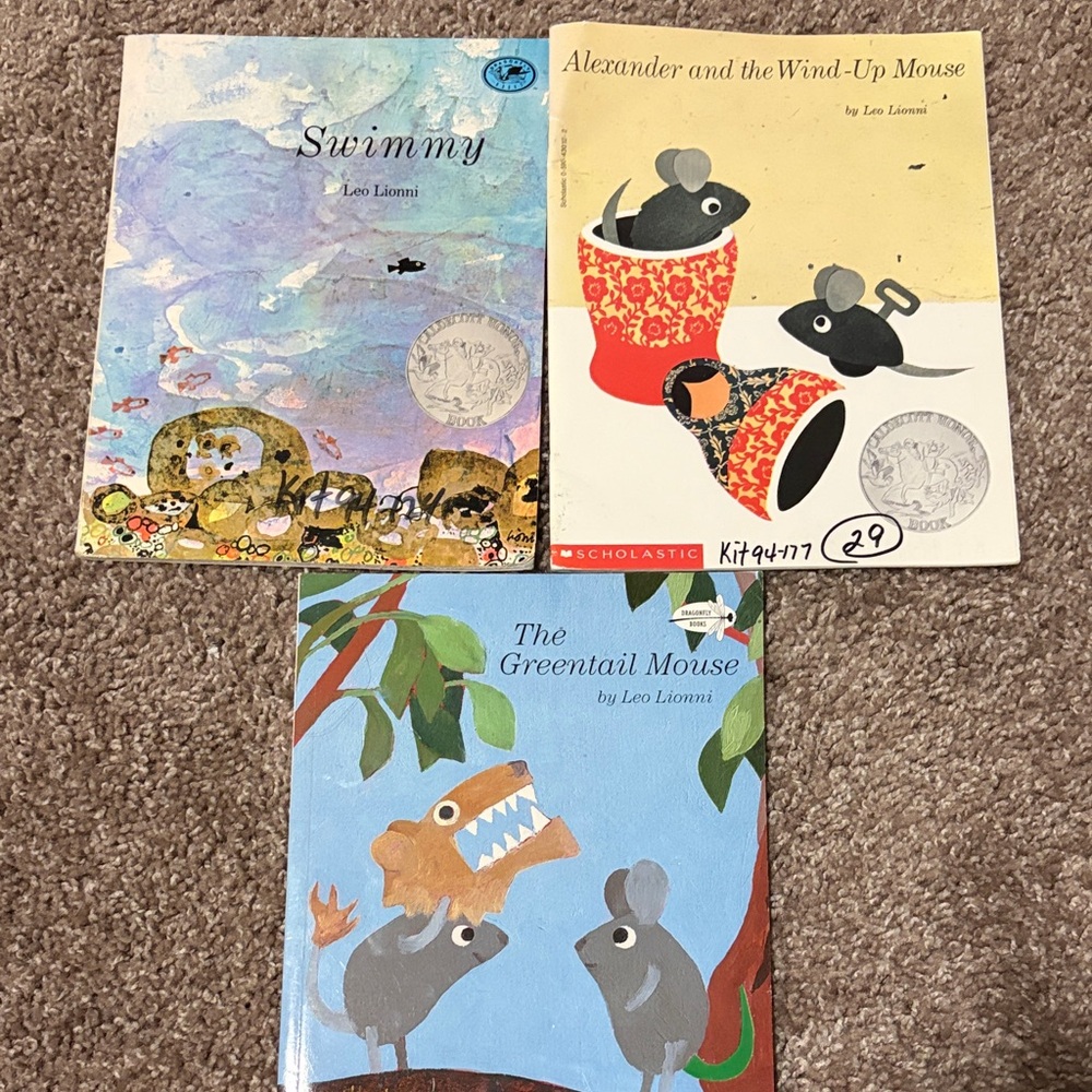Leo Lionni Set (Swimmy, The Greentail Mouse and Alexander and the Wind up Mouse)